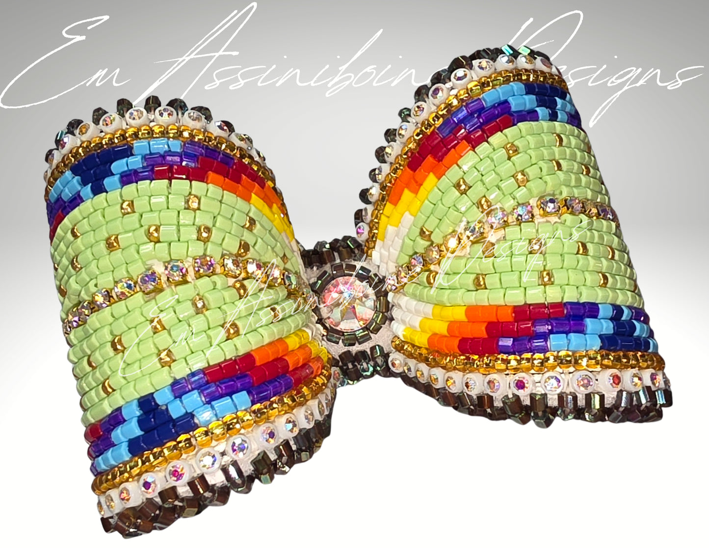 Green with Forrest Green Edged 3D Bow