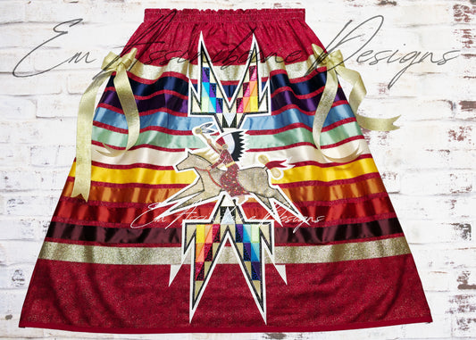 Red Woman Horse and Rider Skirt - XL/LG