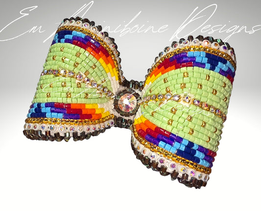 Green with Forrest Green Edged 3D Bow