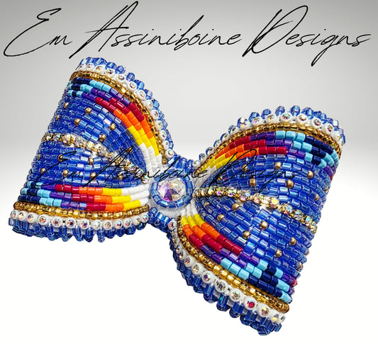 Blurple Beaded 3D Bow
