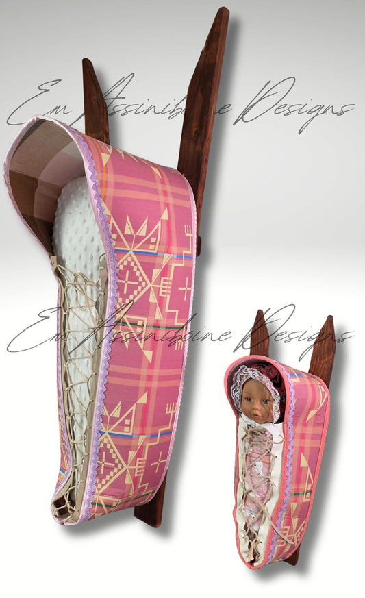 Full-size Cradle Board & Matching Mini with Doll - PINK