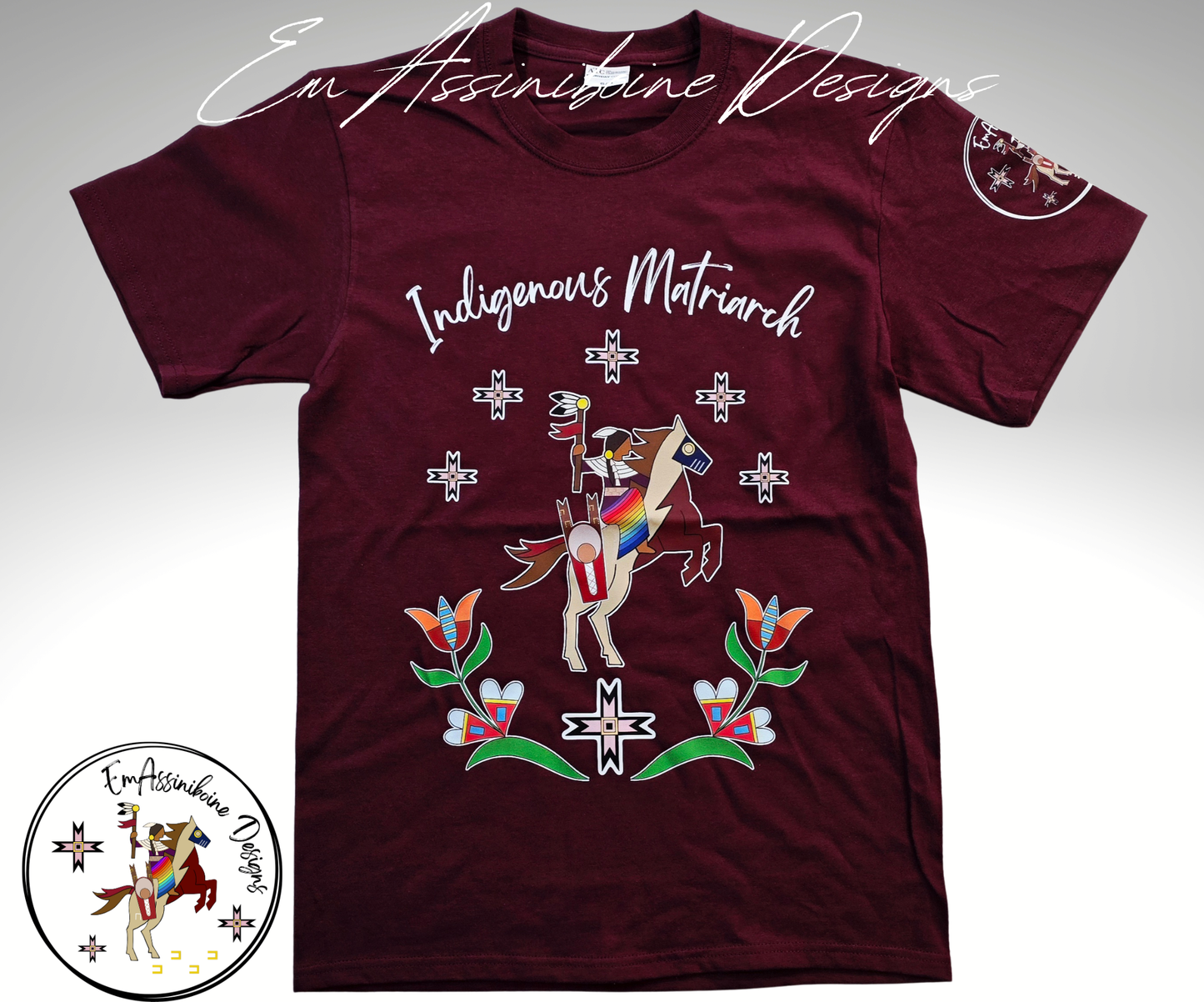 Burgundy- Indigenous Matriarch T-Shirt
