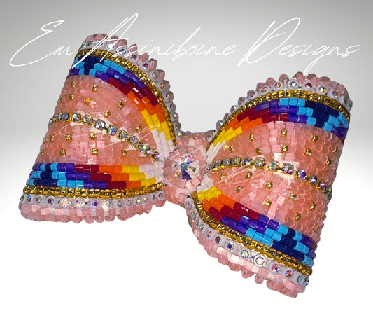 Pink Blush Beaded 3D Bow